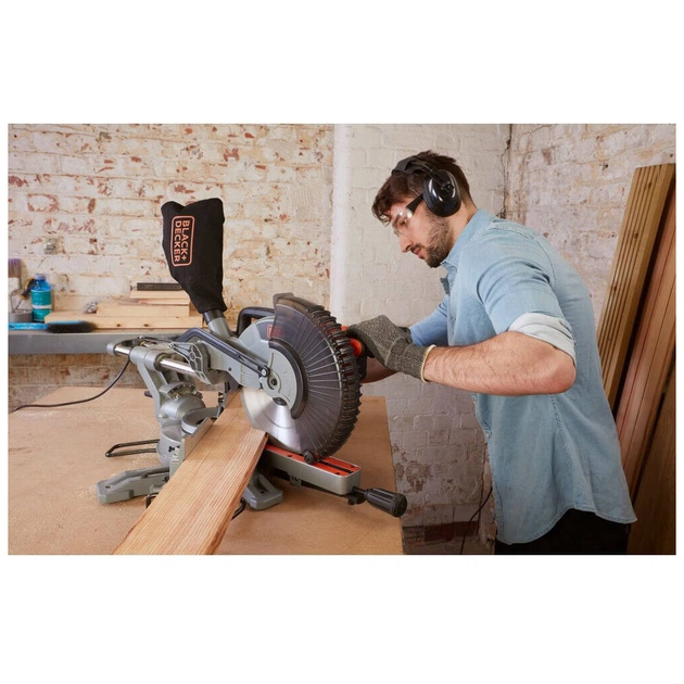 Торцювальна пила Black&Decker 2100 Вт, диск 254х30 мм, 5000 об/хв, XPS, вага 18.5 кг (BES710) - picture 5