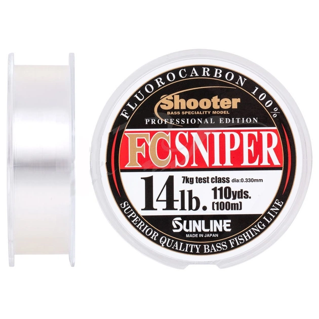 Флюорокарбон Sunline Shooter FC Sniper 100m 0.330mm 7kg (1658.07.38) - изображение 1