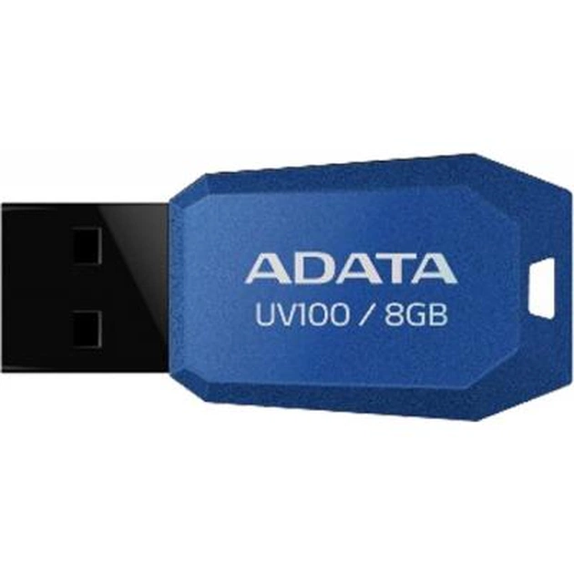 USB флеш накопичувач ADATA 8GB DashDrive UV100 Blue USB 2.0 (AUV100-8G-RBL) - изображение 1