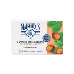 Тверде мило Le Petit Marseillais З олією Ши 2 x 100 г (3574661681108) изображение 1