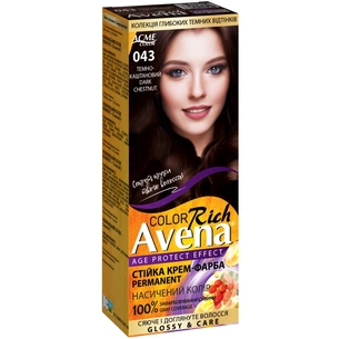 Фарба для волосся Acme Color Avena Rich Color Стійка 043 - Темно-каштановий (4823115502650) изображение 1