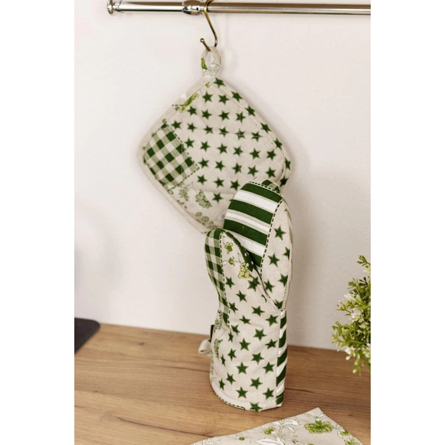 Кухонна прихватка Прованс Печворк зелений Господиня 20х20 см (031502) - picture 5