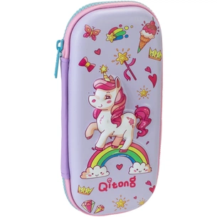 Пенал Cool For School 1 відділення з органайзером фіолетовий (QT-5770-Purple) зображення 1