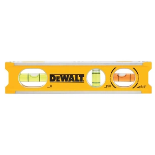 Рівень DeWALT BILLET TORPEDO, алюмінієвий, 165 мм, 3 капсули, магнітний (DWHT42525-0) изображение 1