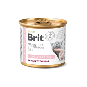 Консерви для котів Brit GF VetDiets Cat Hypoallergenic лосось та горох 200 г (8595602549825) зображення 1