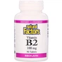 Вітамін Natural Factors Вітамін В2, Рибофлавін, 100 мг, 90 Пігулок (NFS-01215) - зменшене зображення 1
