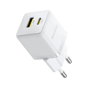 Зарядний пристрій Baseus Palm Fast Charger C+U 20W moon white (P10111608213-00) зображення 1
