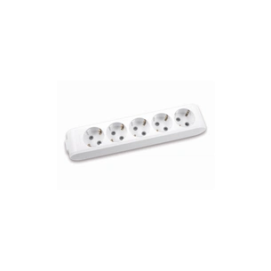 Колодка для подовжувача Panasonic X-tendia із заземленням 5 гнізд grey (WLTB04502GR-UA) зображення 1