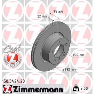 Гальмівний диск ZIMMERMANN 150.3424.20 зображення 1