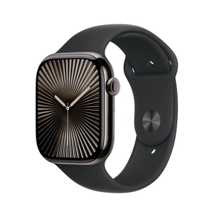 Смарт-годинник Apple Watch Series 10 GPS + Cellular 46mm Slate Titanium Case with Black Sport Band - S/M (MWYD3QH/A) зображення 1