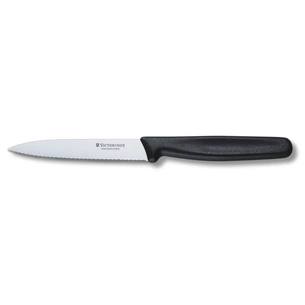 Кухонний ніж Victorinox Standart 10 см, з хвилястим лезом, чорний (5.0733) зображення 1