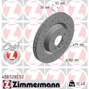 Гальмівний диск ZIMMERMANN 450.5202.52 зображення 1