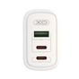 Зарядний пристрій XO 2xUSB-C PD65W + 1xUSB 45W white (СE04-WH) - зменшене зображення 2