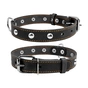 Нашийник для тварин Collar одинарний з прикрасами Ш 20 мм Д 32-40 см чорний (01351) - зменшене зображення 1