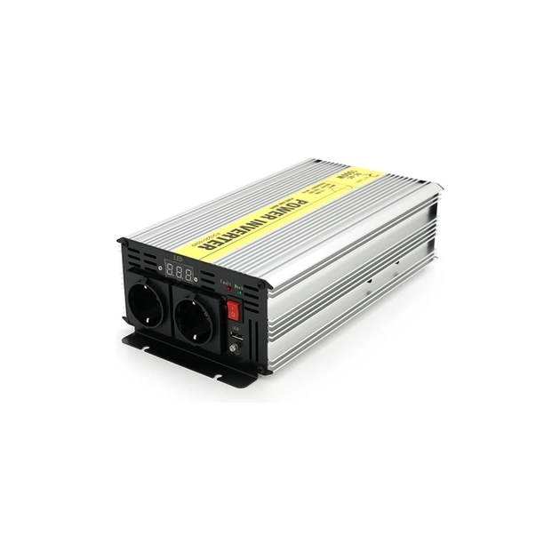 Автомобільний інвертор 12V/220V 1000W чиста синусоїда, 2xShuko, 1xUSB Ritar (RSC-1000) - изображение 1