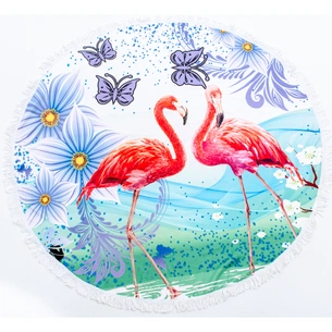 Рушник MirSon пляжний №5053 Summer Time Bright flamingo 150x150 см (2200003180664) зображення 1