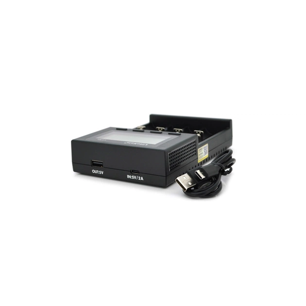 Зарядний пристрій для акумуляторів Liitokala 4 Slots, LED display, 5V Type C, 3.7V/1.2V AA/AAA 18650/26650/16340/14500/10440/18500 (Lii-M4) - picture 3
