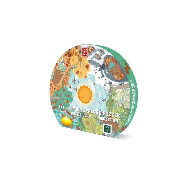 Пазл Hape круглый Четыре сезона 16 элементов (E1636) - изображение 1
