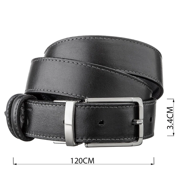 Ремінь Grande Pelle Брючний двосторонній Синій та Чорний (11156) - зображення 4