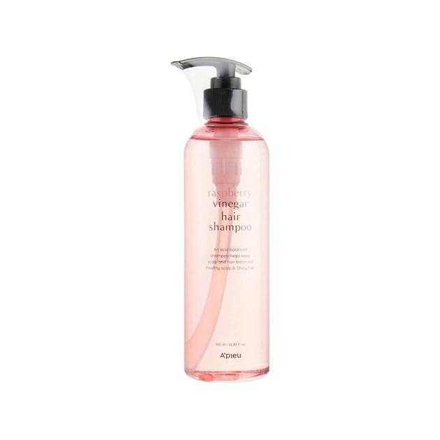 Шампунь A'pieu Raspberry Vinegar Hair Shampoo с малиновым уксусом 500 мл (8809581460287) - изображение 1