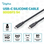 Дата кабель USB-C to USB-C 1.0m USB4 2.0 80G 240W 16K silicone black Digitus (AK-300350-010-S) - зменшене зображення 10