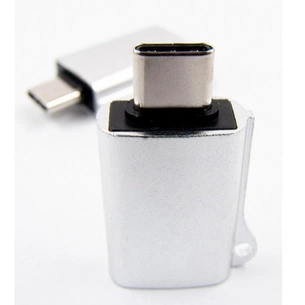 Перехідник OTG USB 2.0 AF to USB-C grey Dengos (ADP-019) зображення 1