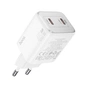 Зарядний пристрій HOCO N42 Elogiado 2xUSB-C PD45W + cable USB-C to Lightning White (6942007617116) - зменшене зображення 3