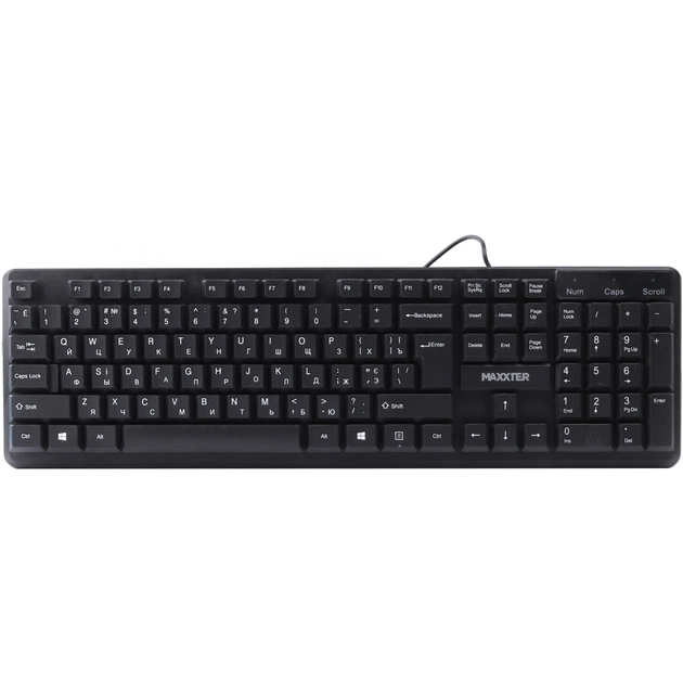 Клавиатура Maxxter KBM-U01-UA USB Black (KBM-U01-UA) - изображение 1