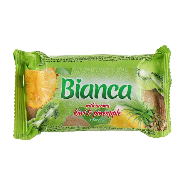 Твердое мыло Bianca С ароматом киви и ананаса 140 г (4823107602443) - изображение 1