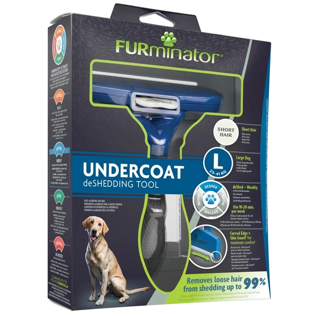 Фурмінатор для тварин FURminator Short Hair розмір L (811794929558/4048422141105) - picture 3