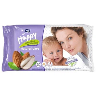 Дитячі вологі серветки Bella Baby Happy Natural Care 56 шт (5900516421045) зображення 1