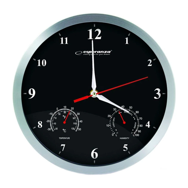 Настінний годинник Esperanza Wall Clock Washington 30 см Black (EHC008K) - picture 1