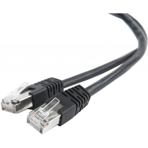 Патч-корд 2м FTP cat 5е CCA Cablexpert (PP22-2M/BK) зображення 1