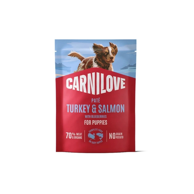 Консервы для собак Carnilove Turkey & Salmon with Blueberries Puppies 300 г (8595602583706) - изображение 1