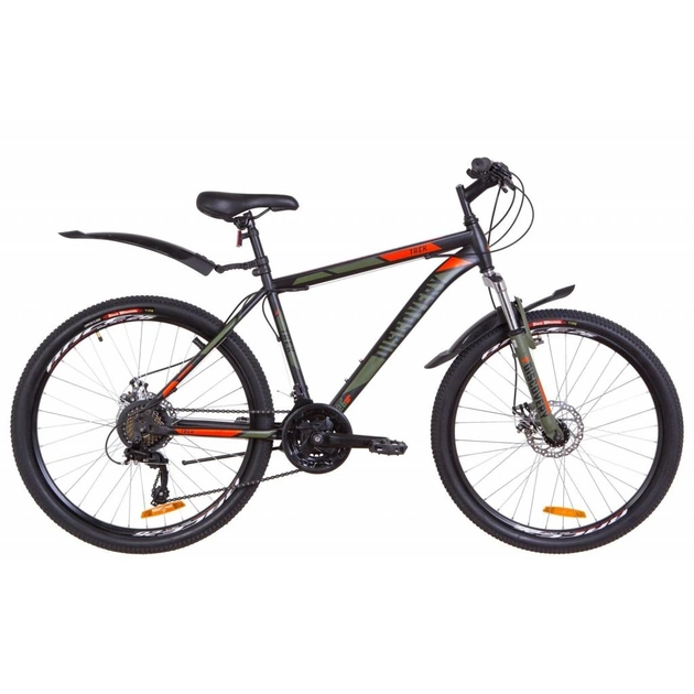 Велосипед Discovery 26" TREK AM DD рама-18" 2019 чорно-помаранчевий хакі (OPS-DIS-26-164) - зображення 1