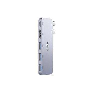 Концентратор Baseus USB-C 5-in-1 3xUSB 3.0 + 1xUSB-C 40Gbps + 1xHDMI 4K30Hz gray (B00052801811-04) зображення 1