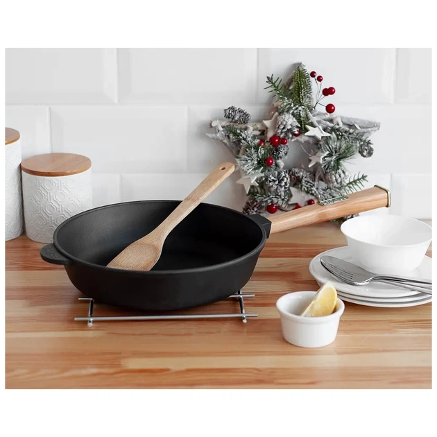 Сковорода Brizoll Optima чавунна з ручкою 260х60 мм (O2660-P) - picture 10