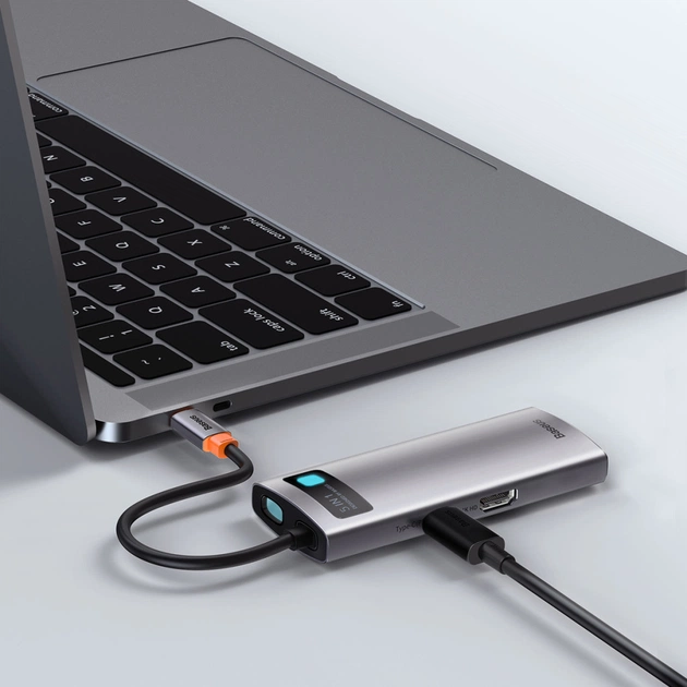 Концентратор Baseus USB3.1 Type-C to USB Type C PD 100W/HDMI 4K 60 Hz/3*USB 3.2 Gen1/ 5in1 (CAHUB-CX0G) - picture 11