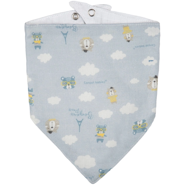 Слинявчик Canpol babies Bonjour Paris 2 шт Блакитний (26/900_blu) - picture 3