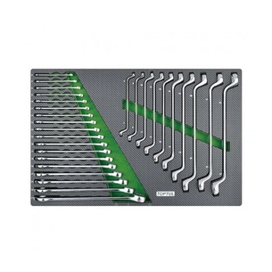 Ключ Toptul набір комбінованих та накидних 6-27мм 28од. (в ложементі) (GED2813) зображення 1