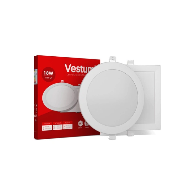 Світильник Vestum LED 18W 6000K 220V (1-VS-5110) - зображення 1