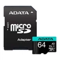 Карта пам'яті ADATA 64GB microSD class 10 UHS-I U3 V30 A2 Premier Pro SD 6.0 (AUSDX64GUI3V30SA2-RA1) - зменшене зображення 1