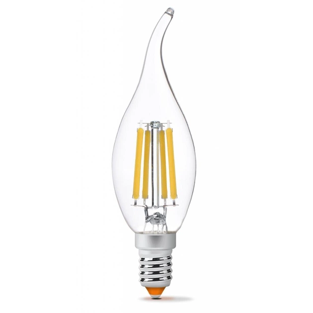 Лампочка Videx Filament C37Ft 6W E14 4100K 220V (VL-C37Ft-06144) - зображення 1