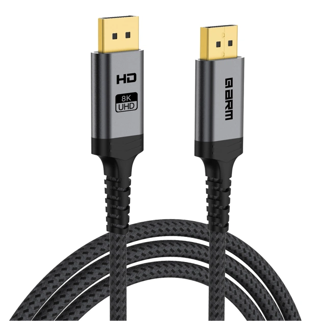 Кабель мультимедійний DisplayPort M to DisplayPort M 2.0m V1.4 8K black Armorstandart (ARM92571) - зображення 1