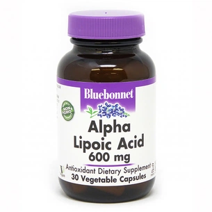 Антиоксидант Bluebonnet Nutrition Альфа-Липоевая Кислота 600 мг, 30 растительных капсул (BLB0855) изображение 1