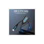 Переходник OTG USB 2.0 AF to USB-C 0.15m black Vention (CCSBB) - уменьшенное изображение 3
