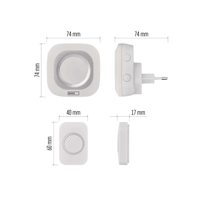 Дверний дзвінок EMOS бездротовий EMOS P5733W (P5733W) - picture 6