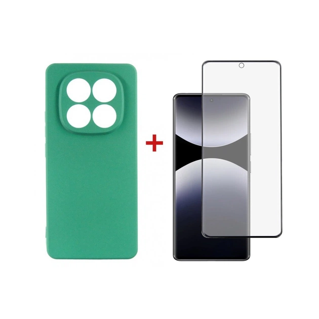 Чохол до мобільного телефона Dengos Kit Xiaomi Redmi Note 14 Pro case Soft + glass (Mint) (DG-KM-132) - зображення 1