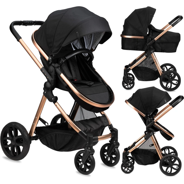 Коляска MoMi 2 в 1 Limuru Black (WOSP00029) - picture 3