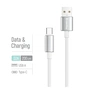 Дата кабель USB 2.0 AM to USB-C 2.0m 3A zinc alloy braided white ColorWay (CW-CBUC099-WT) - уменьшенное изображение 4